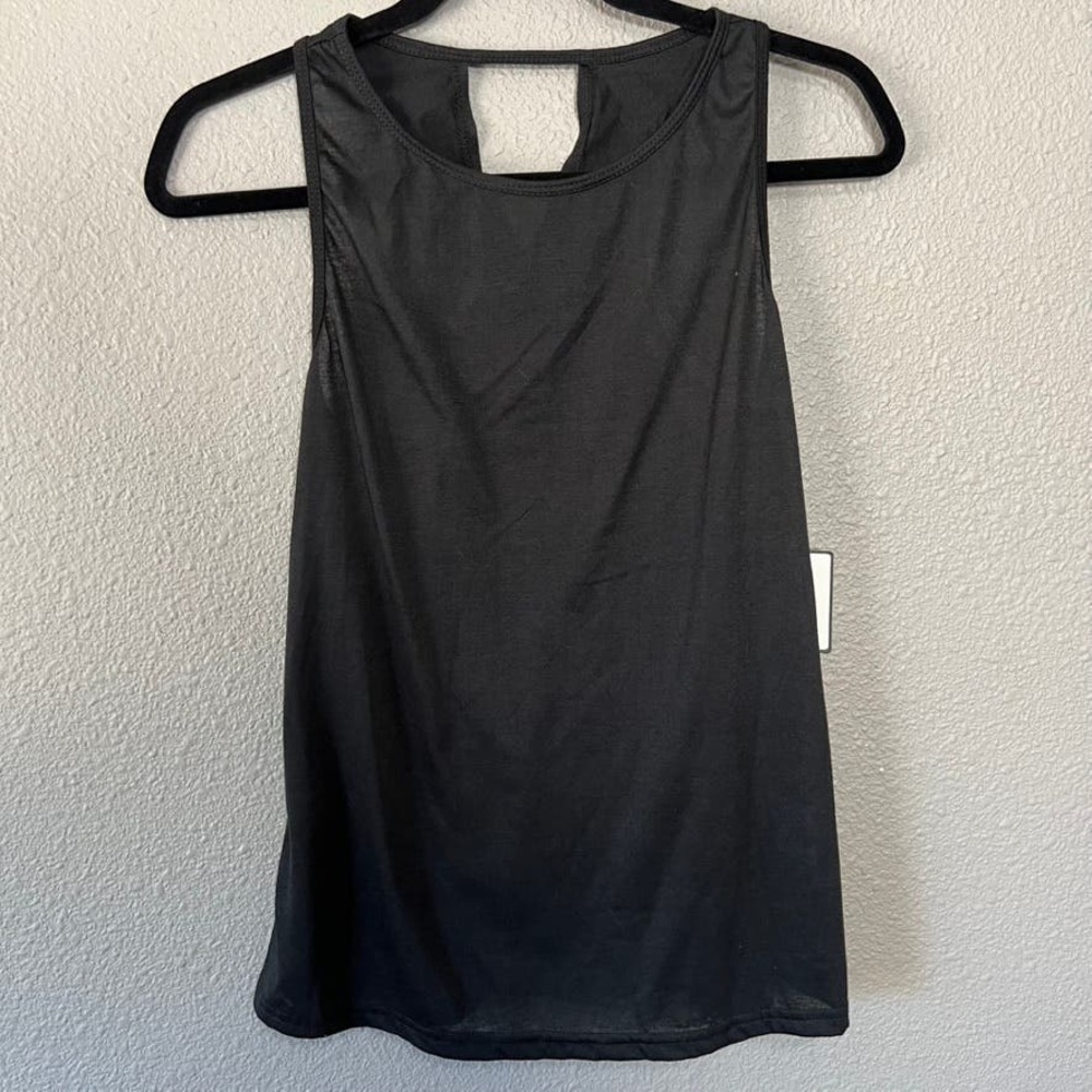 Laundry by Shelli Segal Active Black Womens Large Cutout Racerback New Tank Top